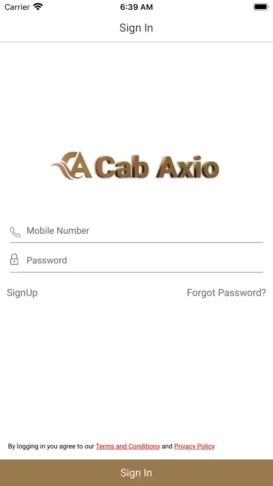 Capturas de tela do Cab Axio-Driver
