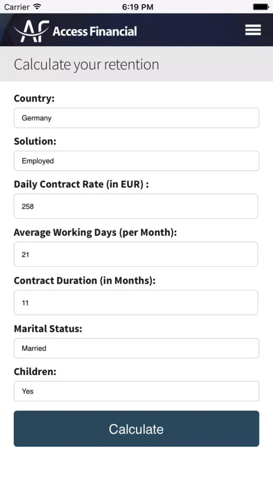 Retention Calculator應用截圖