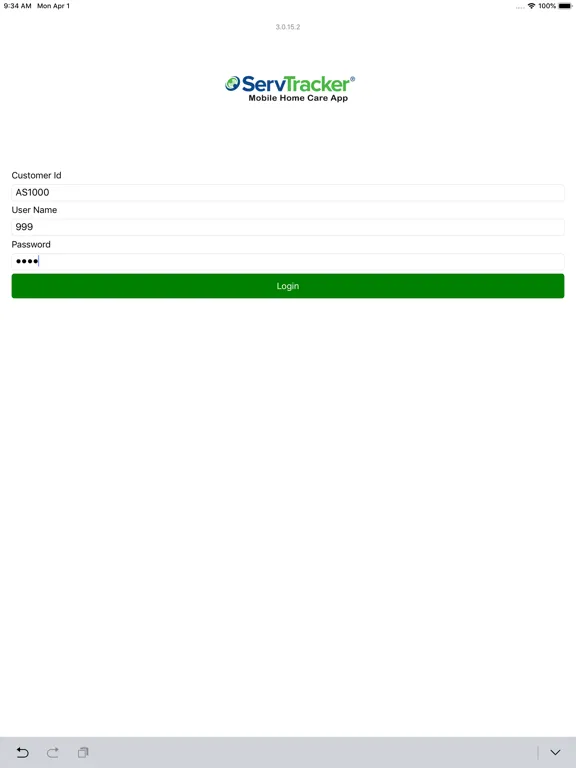 ServTracker Mobile Home Care iPad 應用截圖