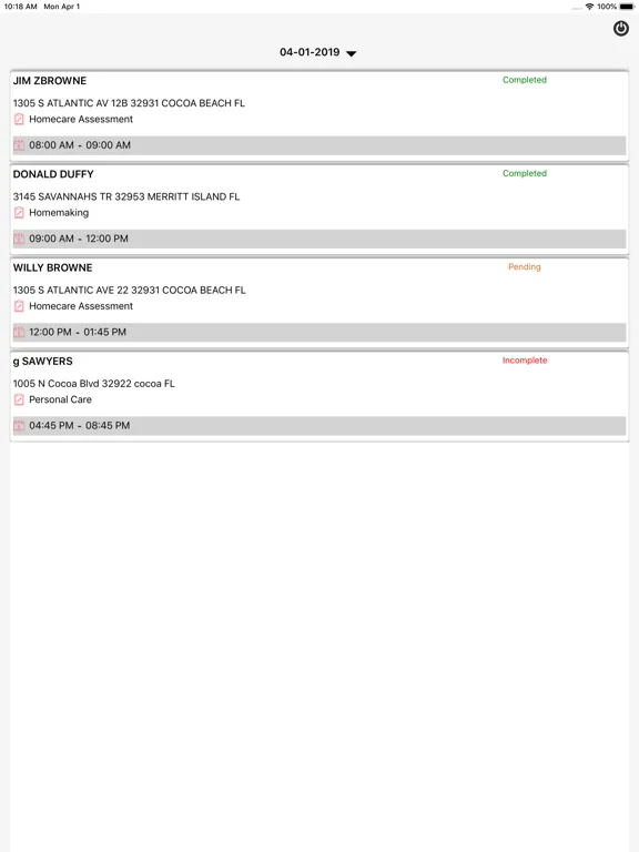 ServTracker Mobile Home Care iPad 應用截圖