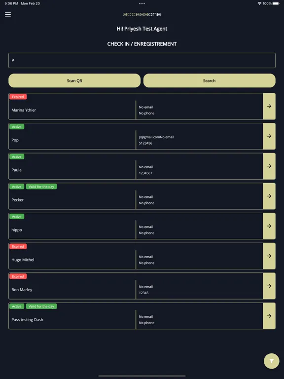 Access1 Agent iPad  Screenshots