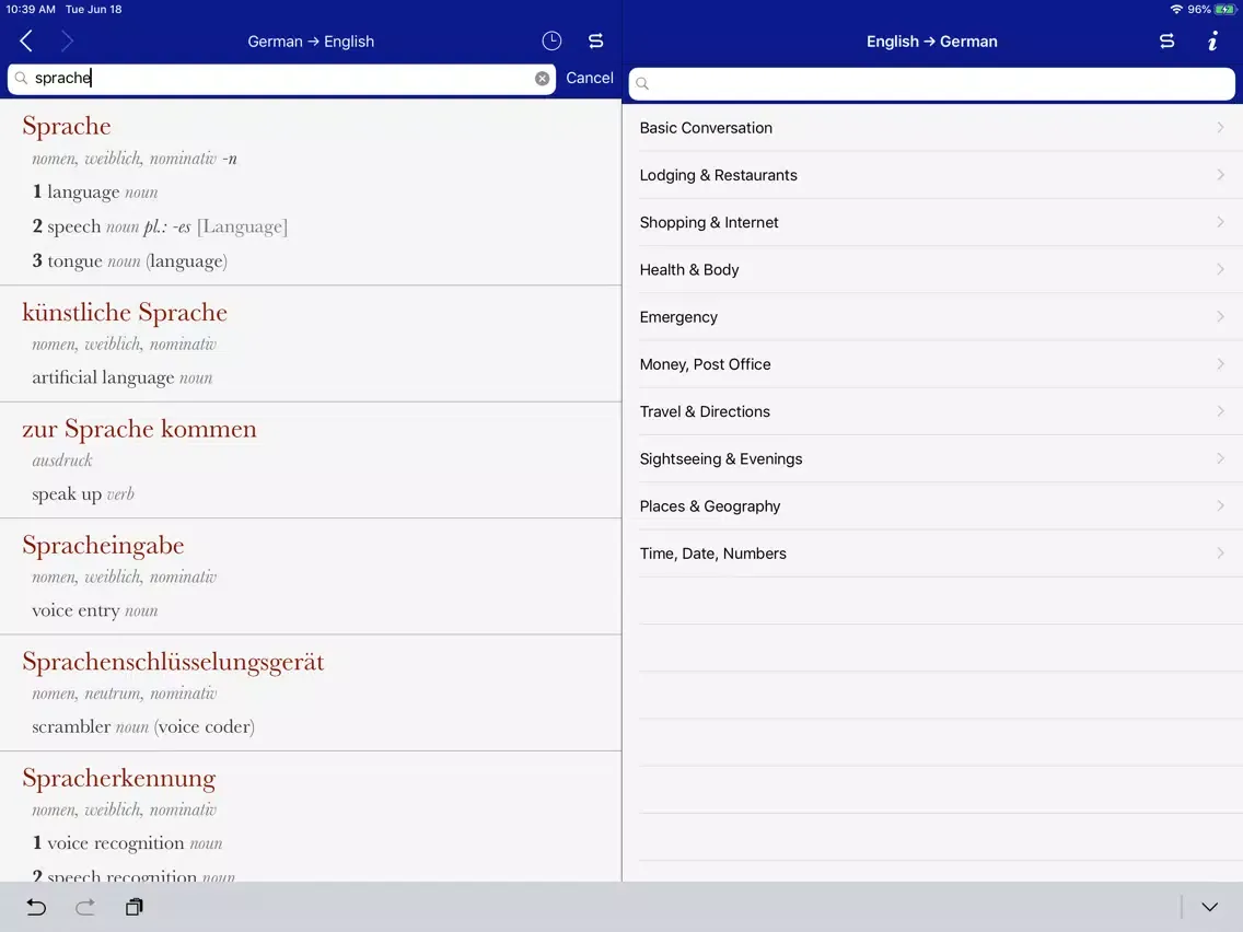Accio German-English iPad  স্ক্রিনশট