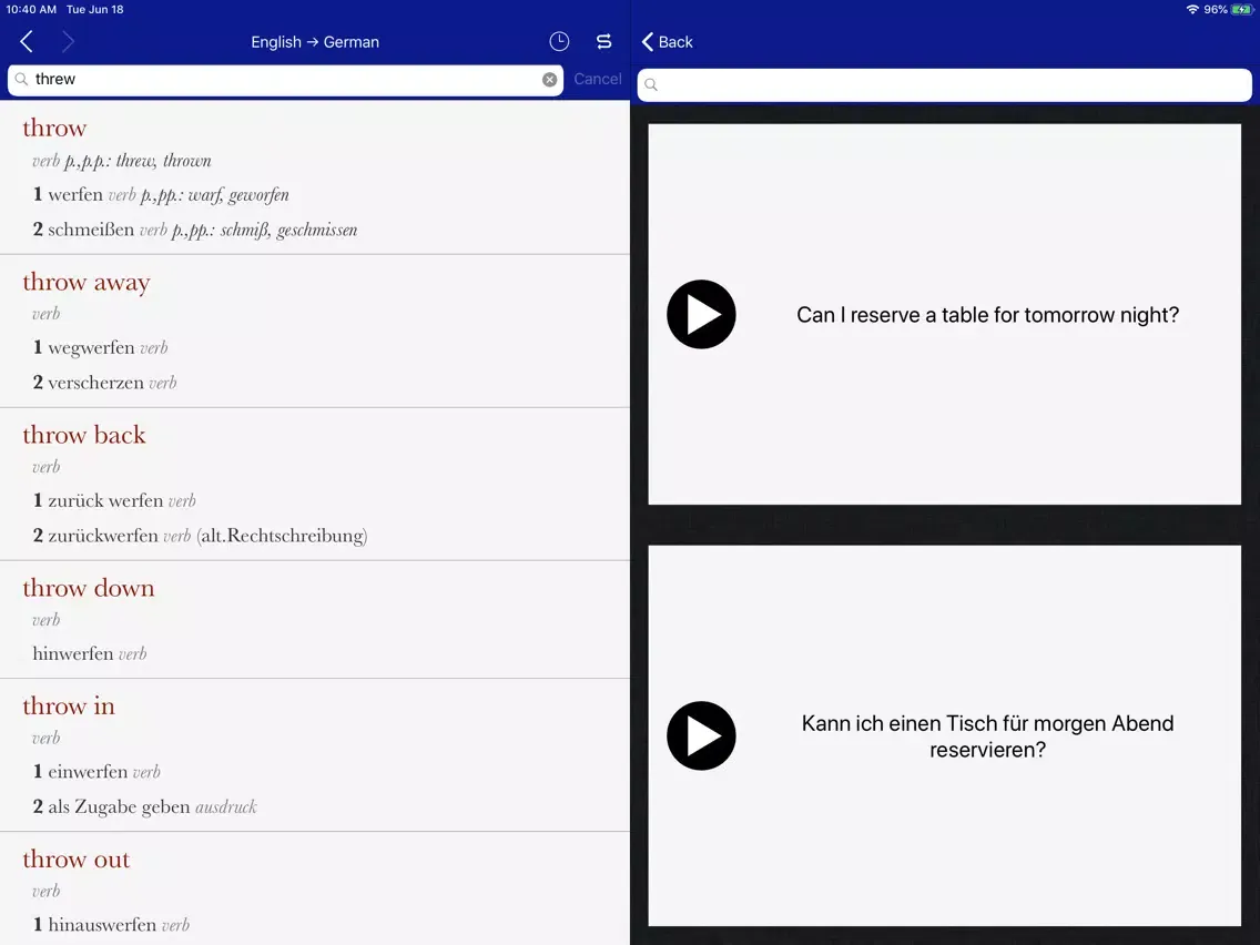 Accio German-English iPad  স্ক্রিনশট