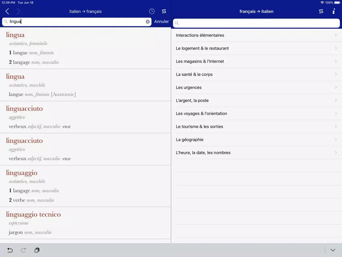 Accio French-Italian iPad  স্ক্রিনশট