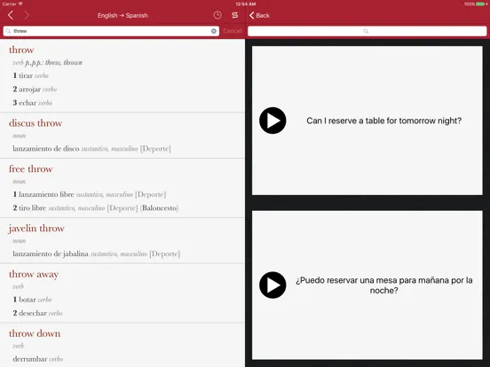 Capturas de tela do Accio: Spanish-English iPad 