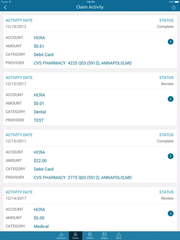 صور My Reimbursement Benefits iPad 
