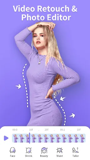 Capturas de tela do PrettyUp - Video Body Editor