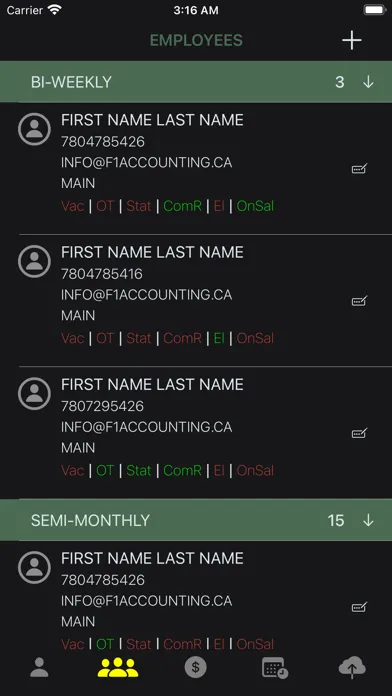 Captures d'écran de F1 Accounting