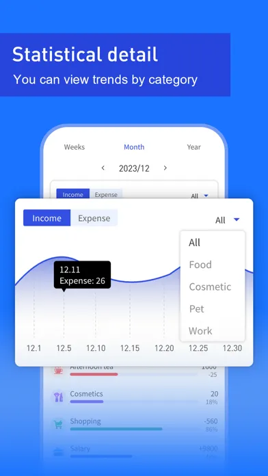 Capturas de tela do Life Ledger - Account Tracker