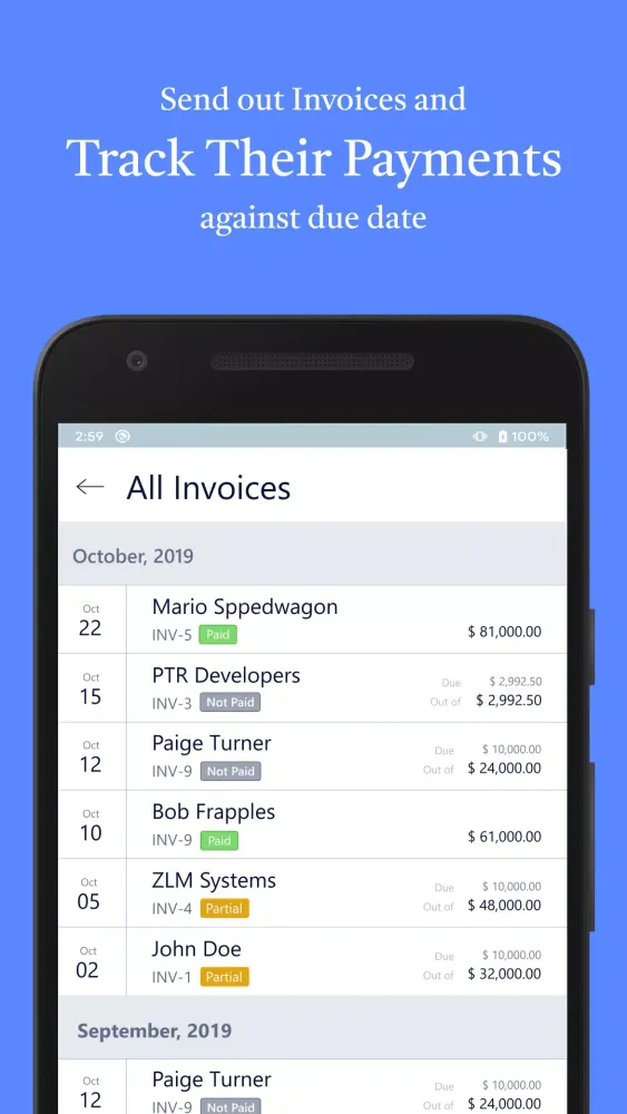 Accounting Bookkeeping Screenshots