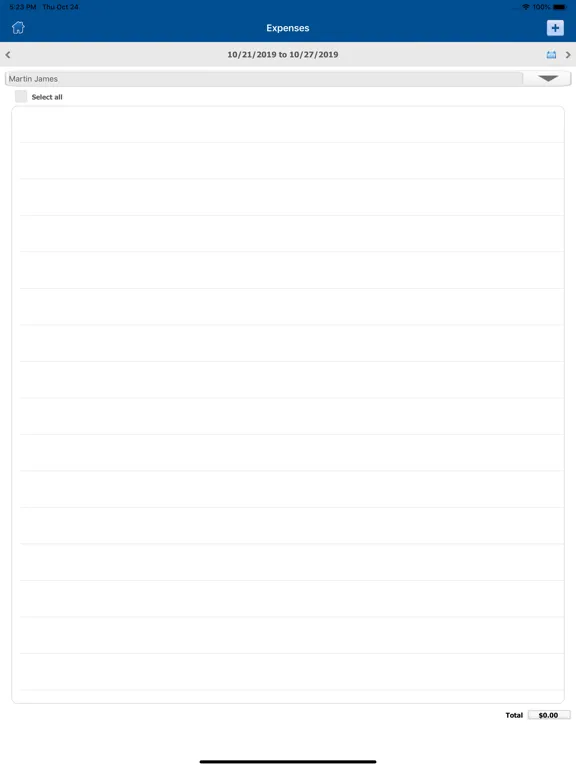 Capturas de tela do AccountSight Time and Expense iPad 