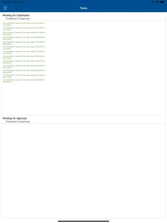 Capturas de tela do AccountSight Time and Expense iPad 