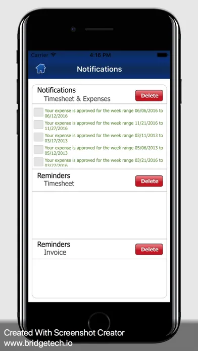 Capturas de tela do AccountSight Time and Expense