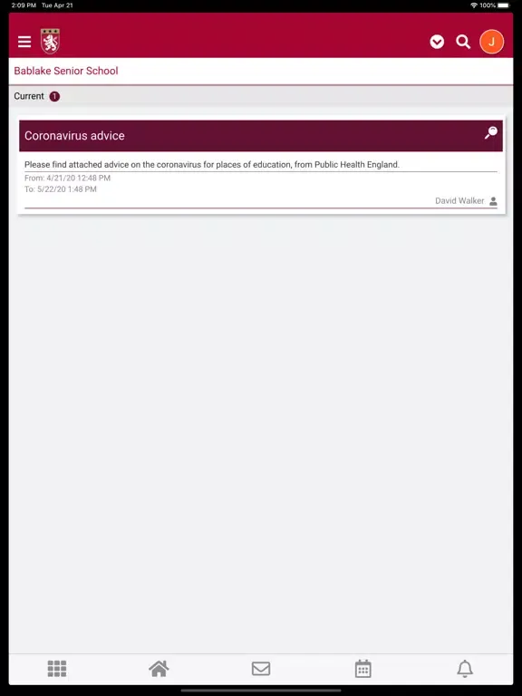 Coventry School Foundation iPad  स्क्रीनशॉट