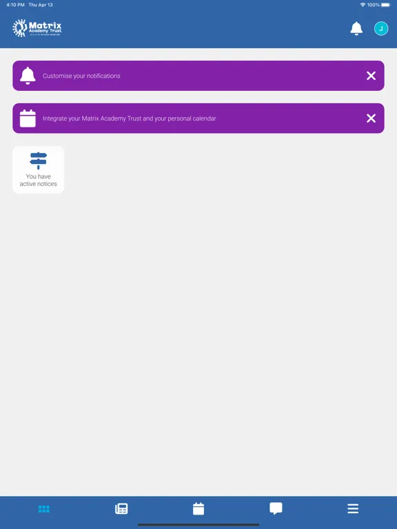 Screenshot di Matrix Academy Trust iPad 