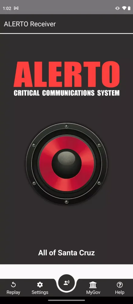 Zrzuty ekranu ALERTO Receiver