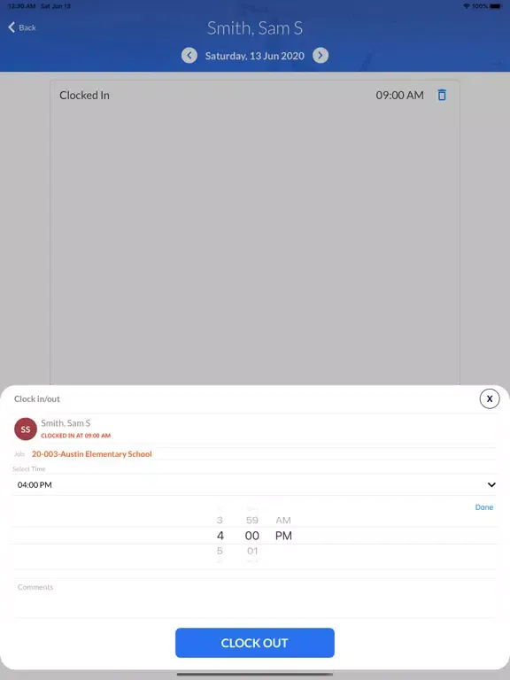 AB TimeClock 400 iPad 應用截圖