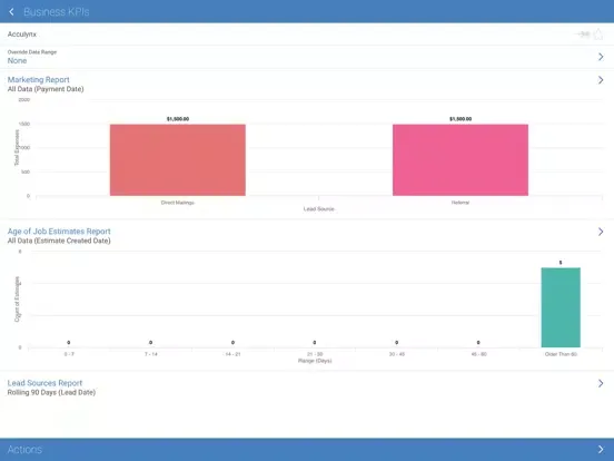 Acculynx Reports Plus iPad  スクリーンショット