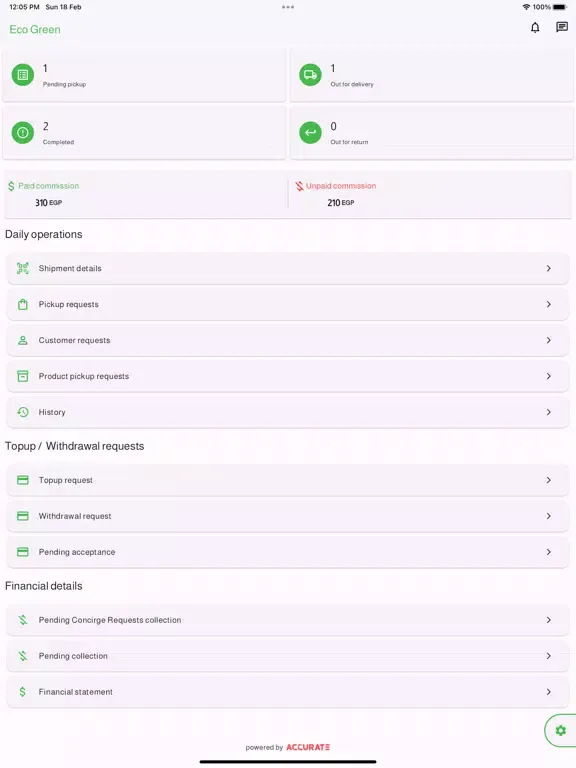 Zrzuty ekranu Eco Sustainable Delivery - Cap iPad 