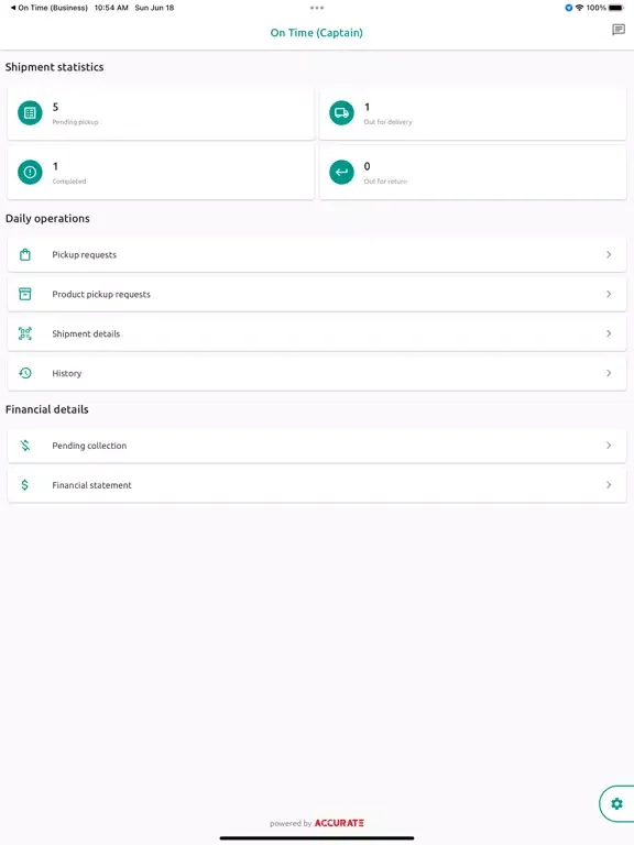 On Time Delivery Captain iPad  Ekran Görüntüleri