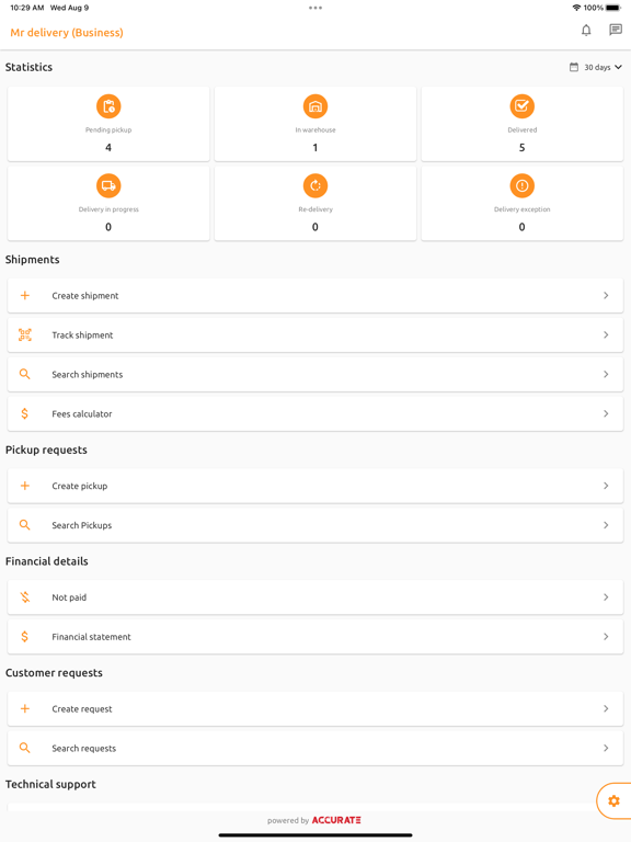 Screenshot di Mr Delivery Business iPad 