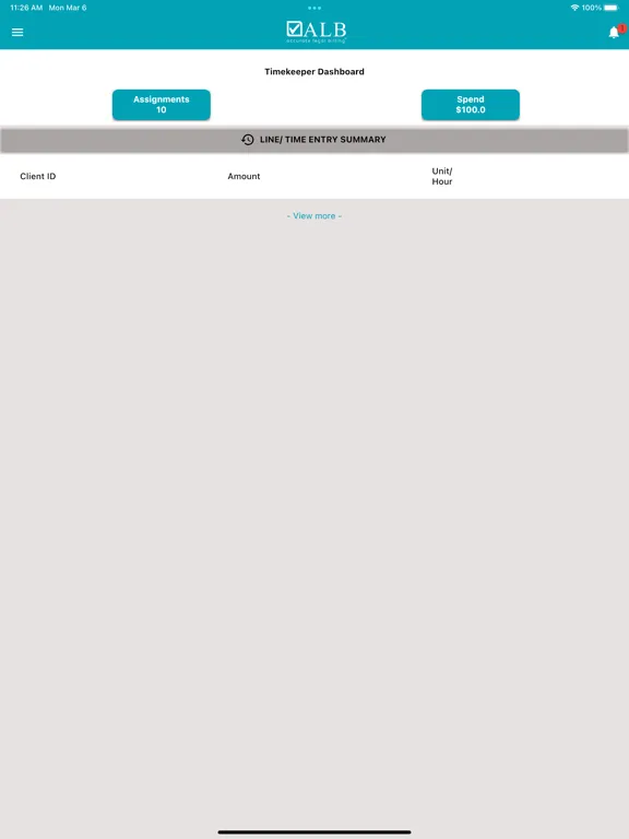Zrzuty ekranu Accurate Legal Billing 1.0 iPad 