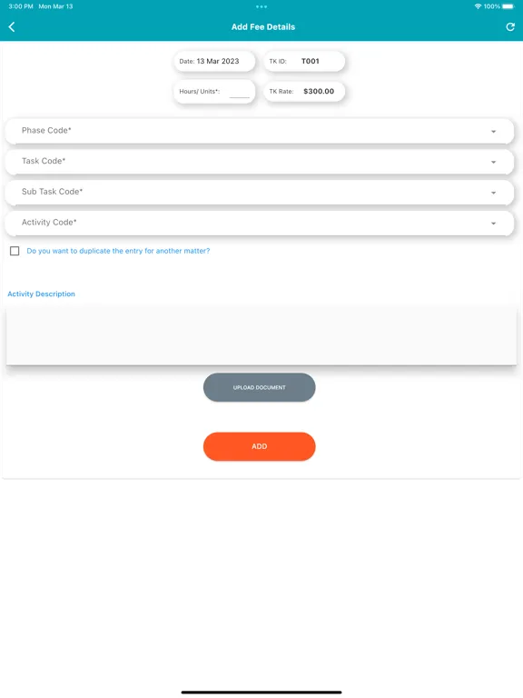 Zrzuty ekranu Accurate Legal Billing 1.0 iPad 