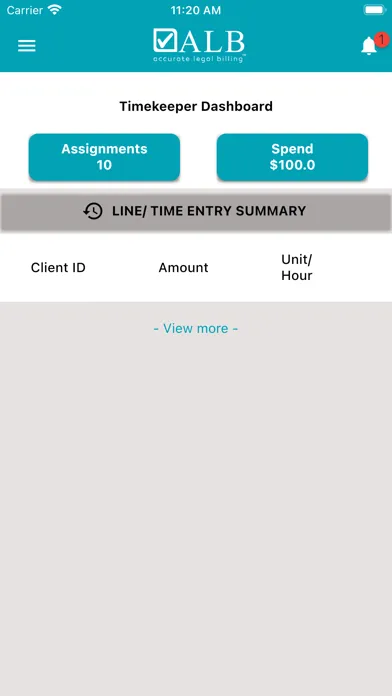 Zrzuty ekranu Accurate Legal Billing 1.0