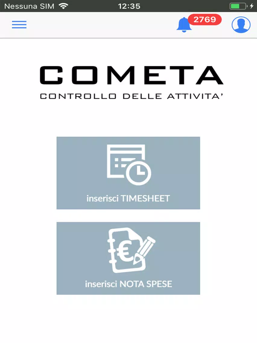Tangkapan layar Cometa iPad 