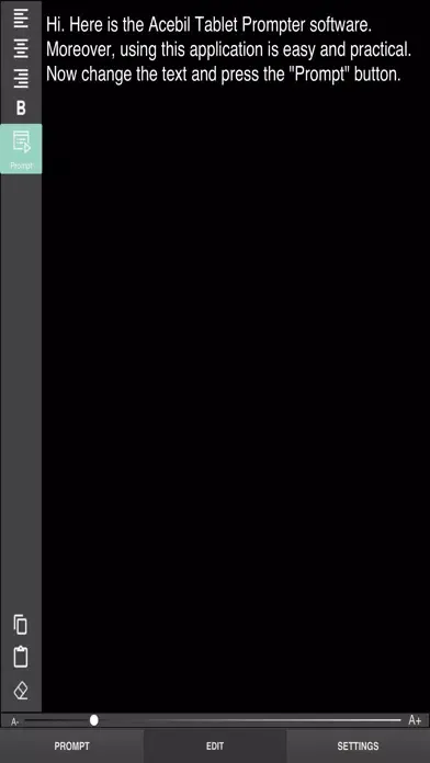 Acebil Tablet Prompter Screenshots