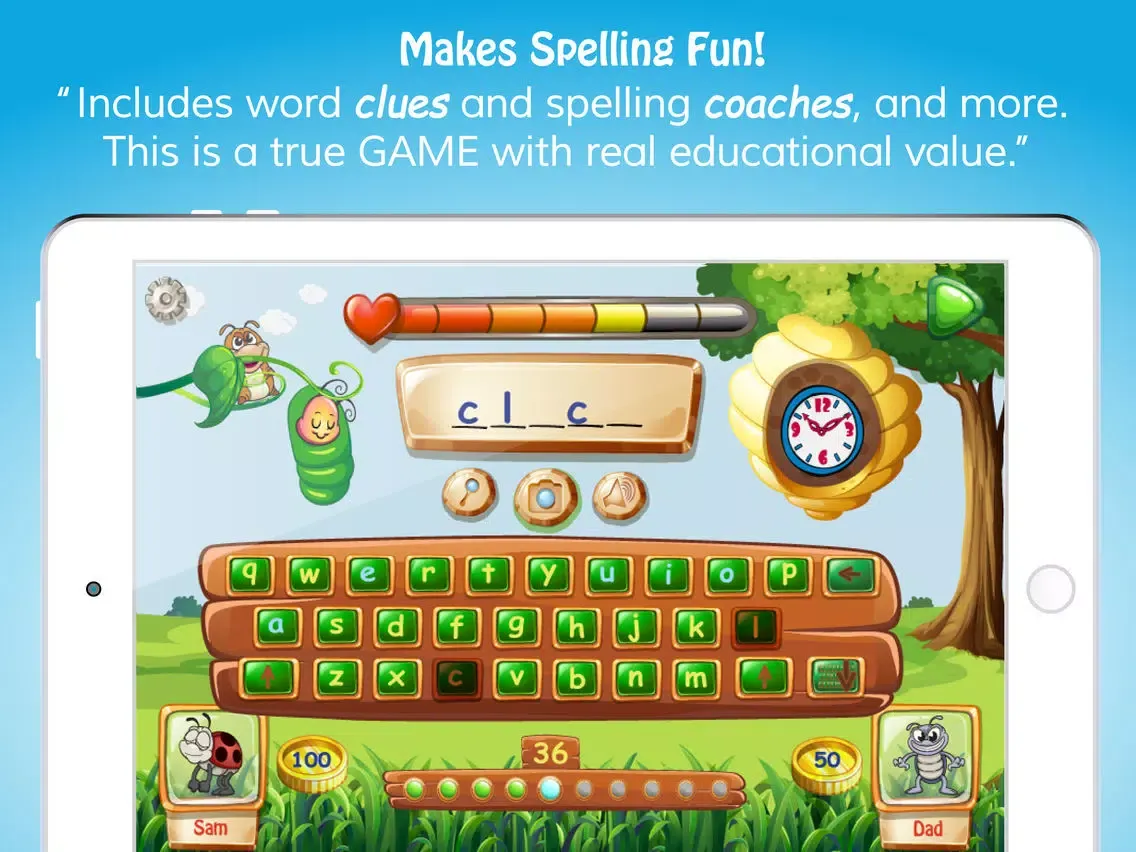 Скриншоты Hangman: A Spelling Bug App iPad 