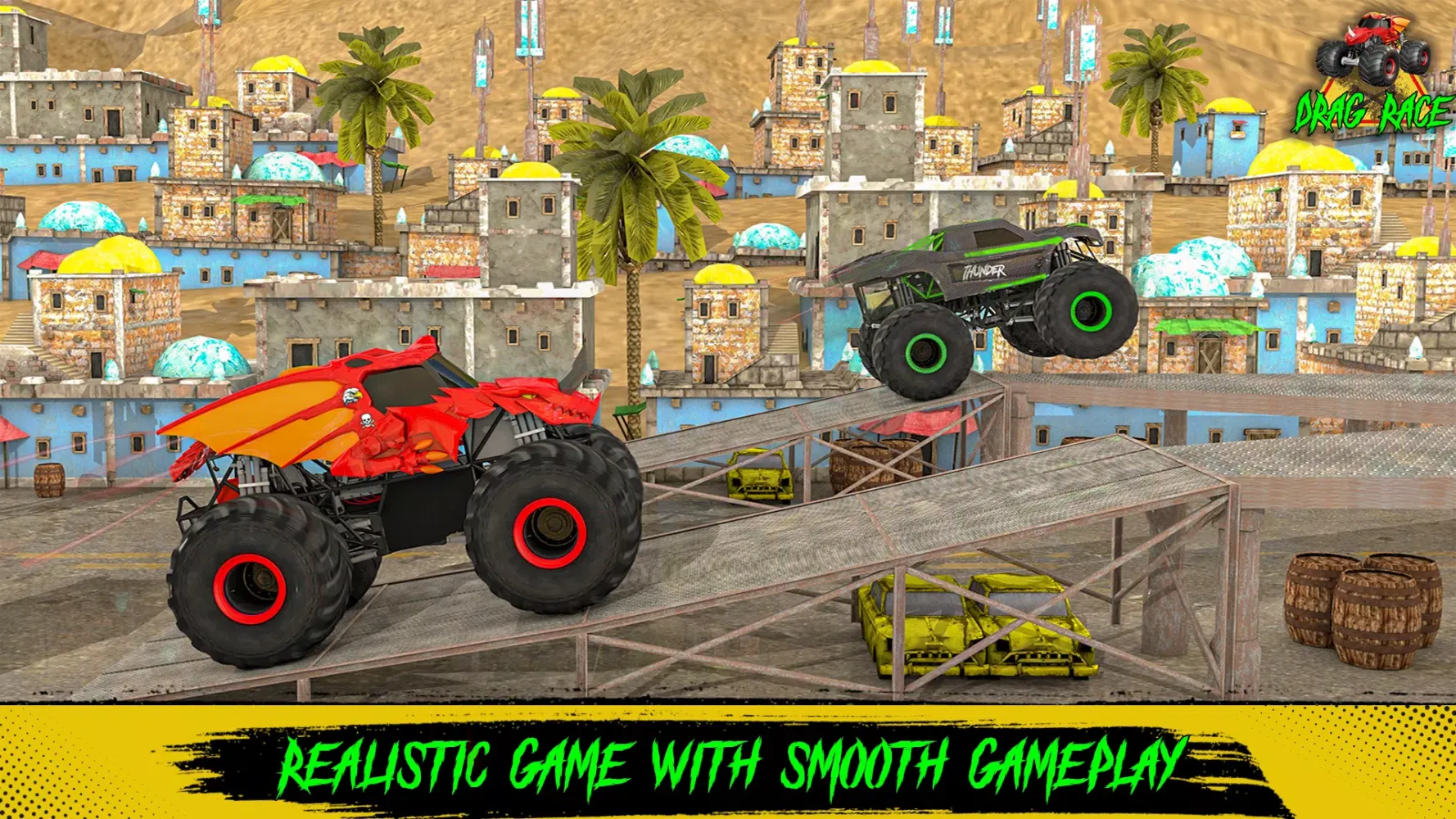 Ảnh chụp màn hình của Monster Trucks Muddy Drag Race