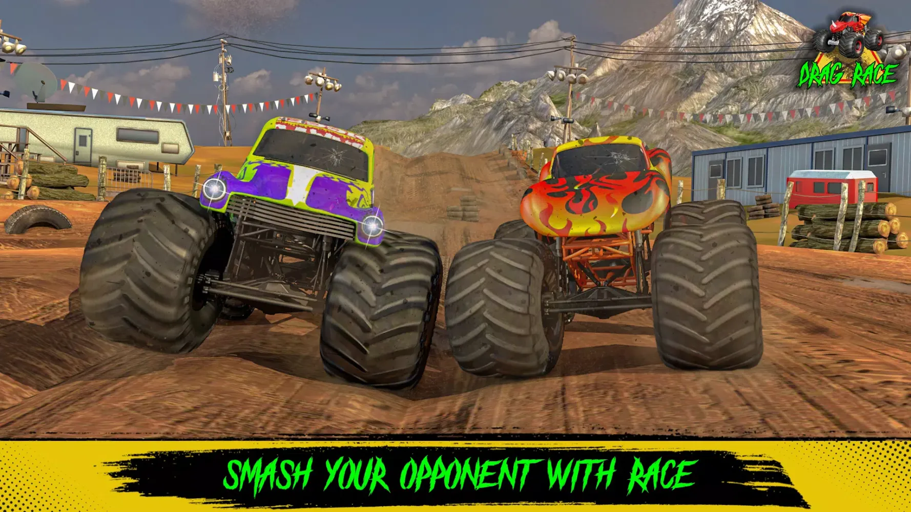 Ảnh chụp màn hình của Monster Trucks Muddy Drag Race