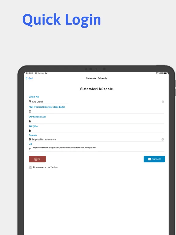 Connect for SAP iPad  স্ক্রিনশট
