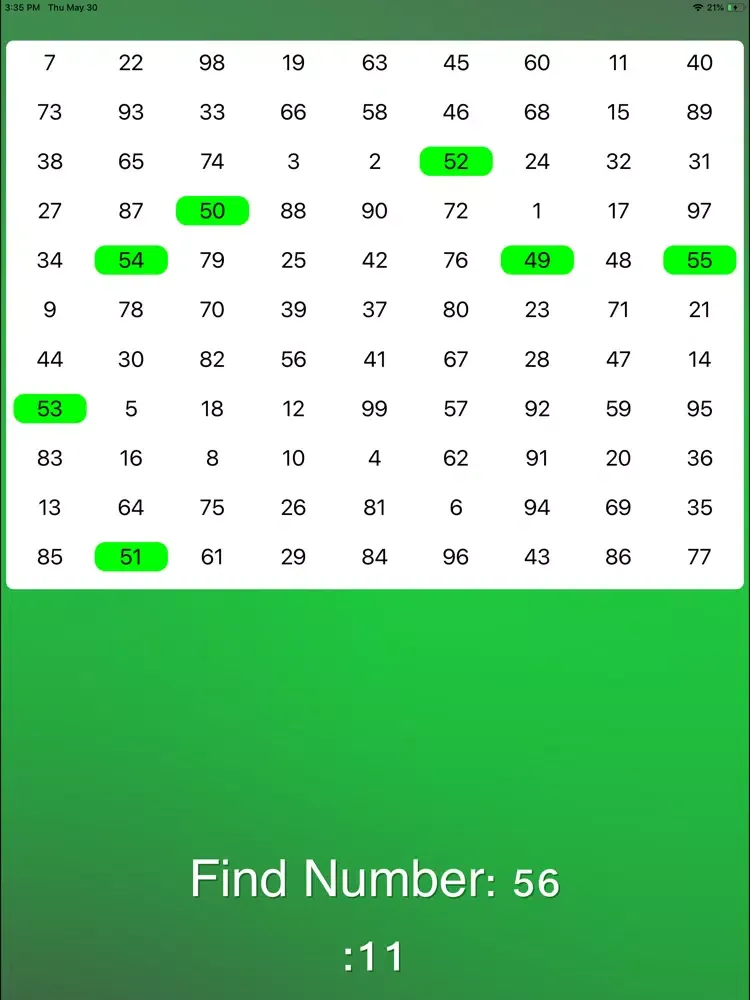 Number Jumble - Focus Grid iPad 应用截图