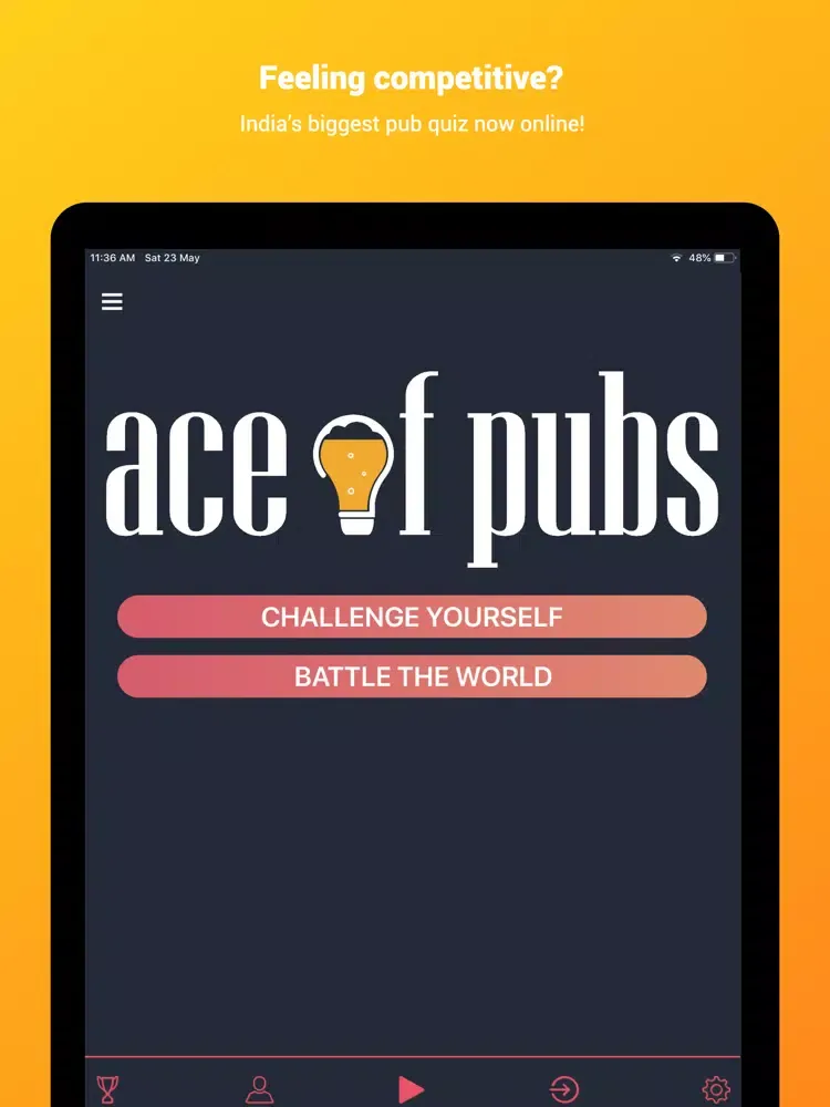 Capturas de tela do Ace of Pubs Quizzing App iPad 