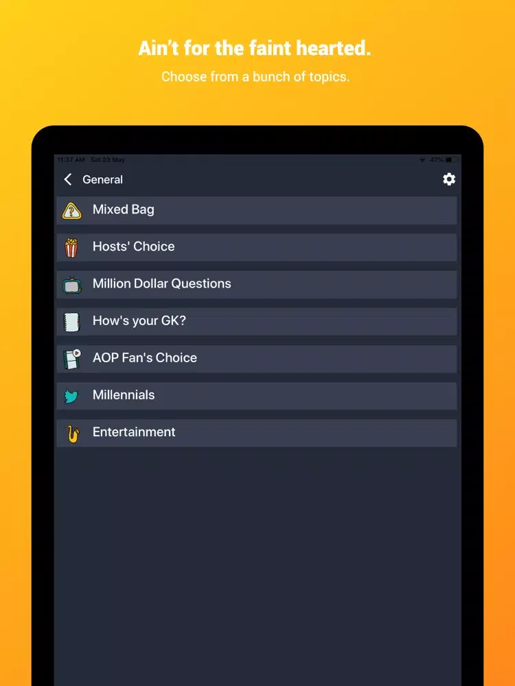 Capturas de tela do Ace of Pubs Quizzing App iPad 