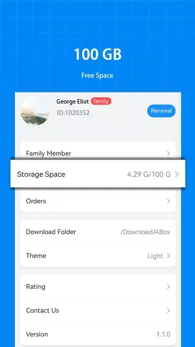 ABox:Cloud Storage স্ক্রিনশট