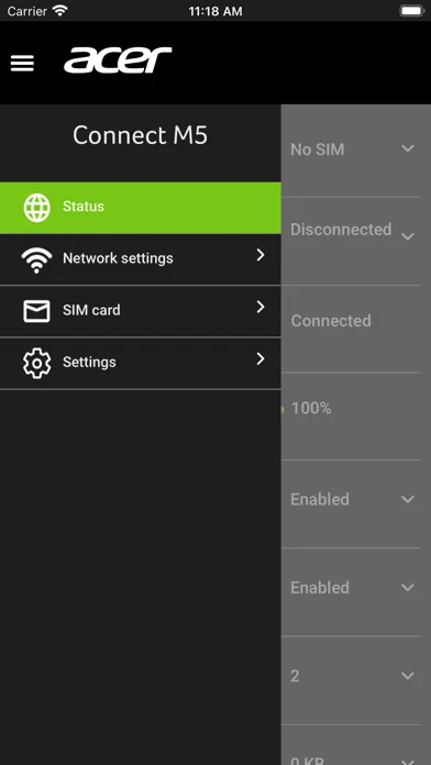 Acer Connect M5 Screenshots