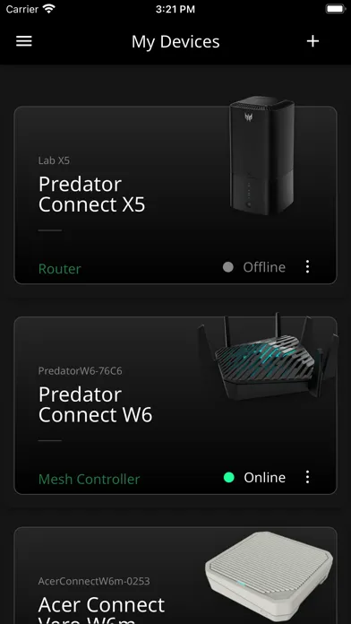Ảnh chụp màn hình của Predator Connect