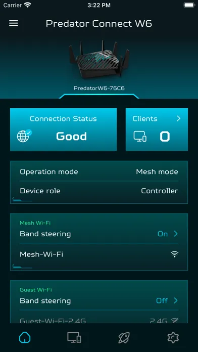 Ảnh chụp màn hình của Predator Connect