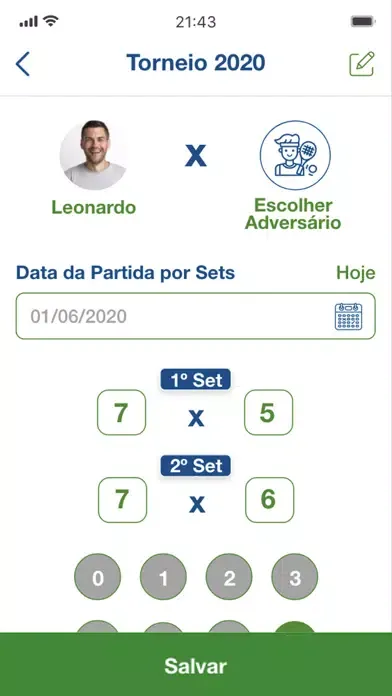 Tangkapan layar Ace Tennis Ranking