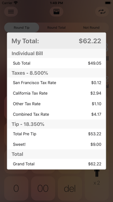 Ez Bill - Tip Calculator應用截圖