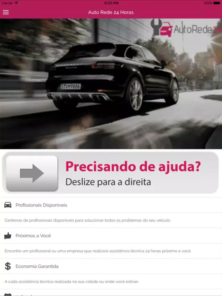 Auto Rede 24H iPad  Screenshots