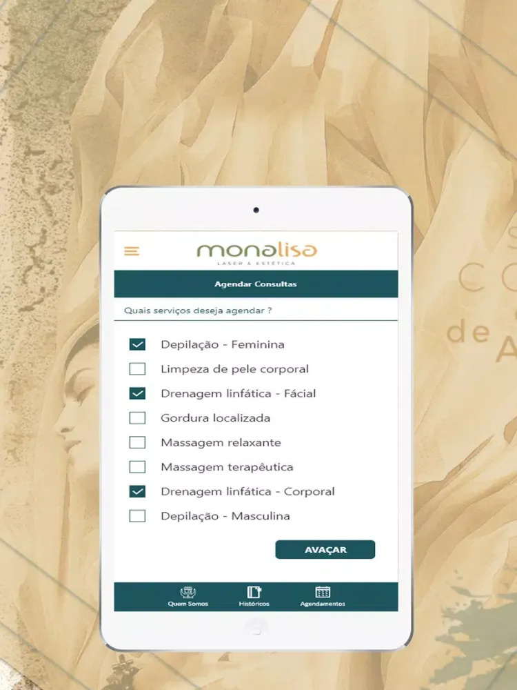 Скриншоты Monalisa Laser e Estética iPad 