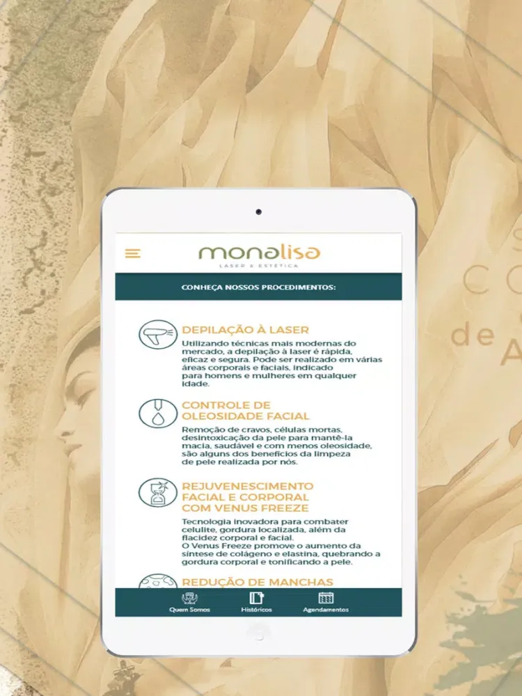 Скриншоты Monalisa Laser e Estética iPad 