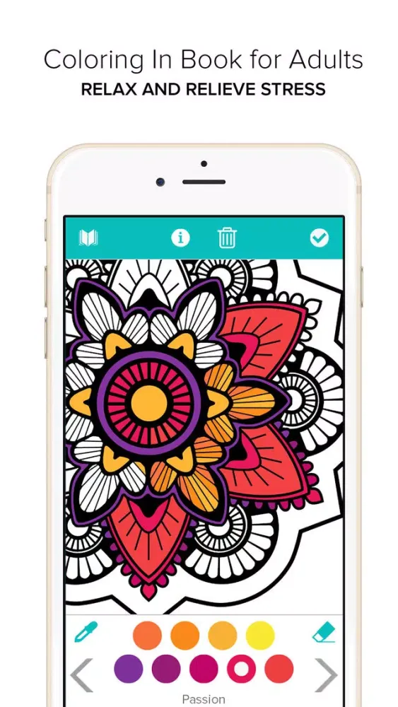Capturas de tela do Coloring Book for Adults - Color Mandala
