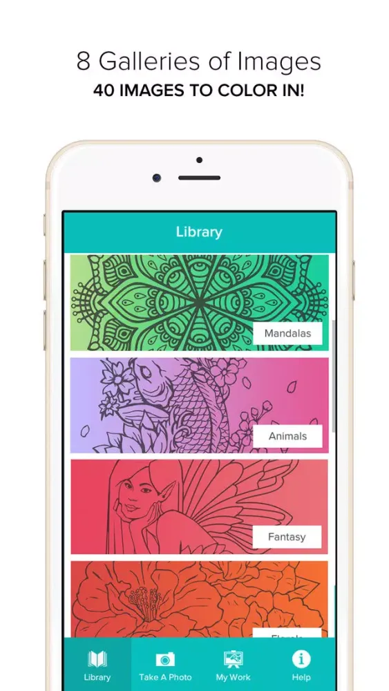 Capturas de tela do Coloring Book for Adults - Color Mandala