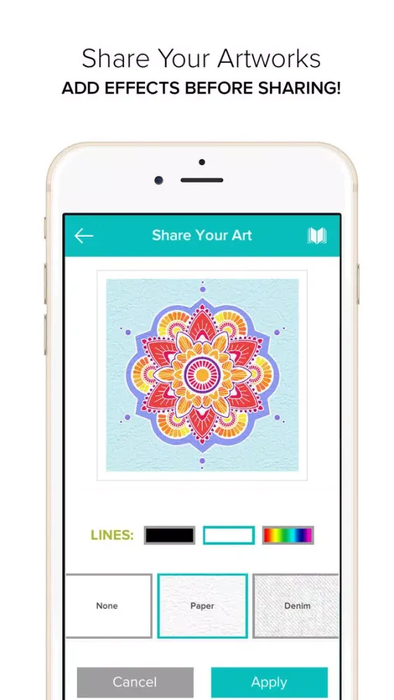 Capturas de tela do Coloring Book for Adults - Color Mandala