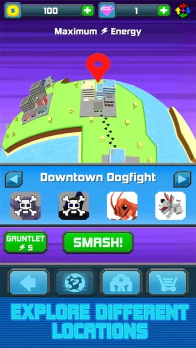 Capturas de tela do Smashy City: Monster Battles